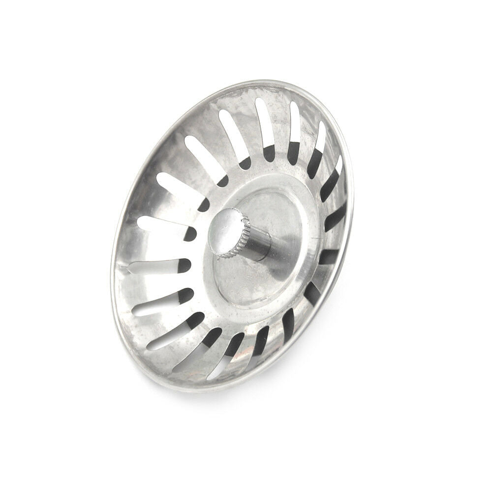 Kitchen Stainless Steel Basin Drain Dopant Sink Strainer Basket Waste Filter  Lt
