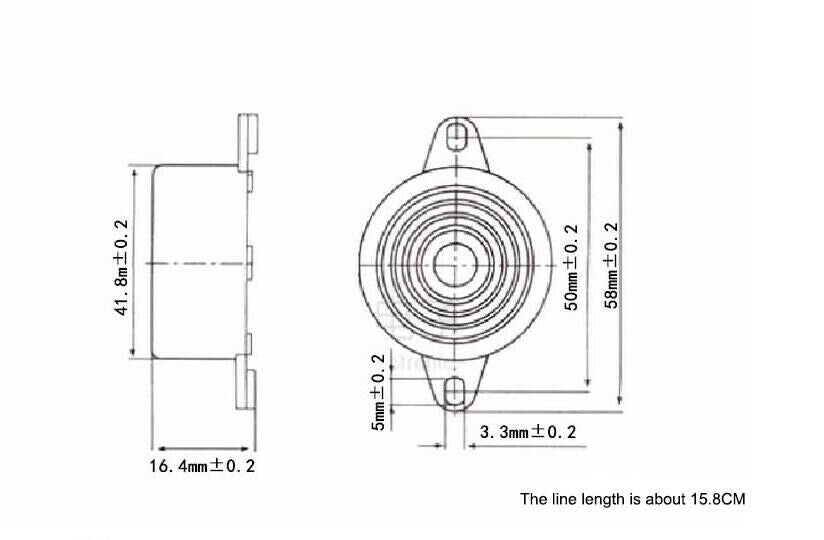 2pcs SHD4216 high-decibel alarm Active buzzer horn anti-theft device with plug