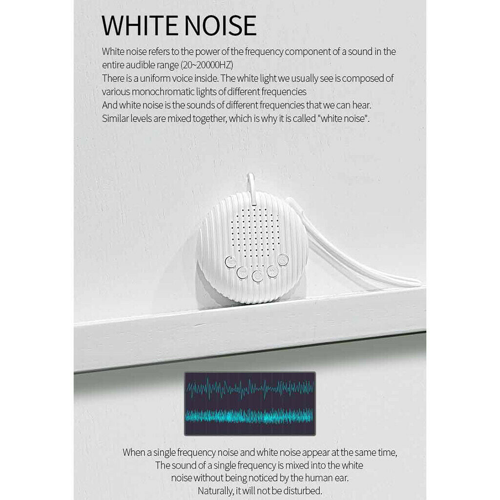 Mini USB White Noise Machine Sound Sleep Machine Therapy 9 Relaxing Sounds