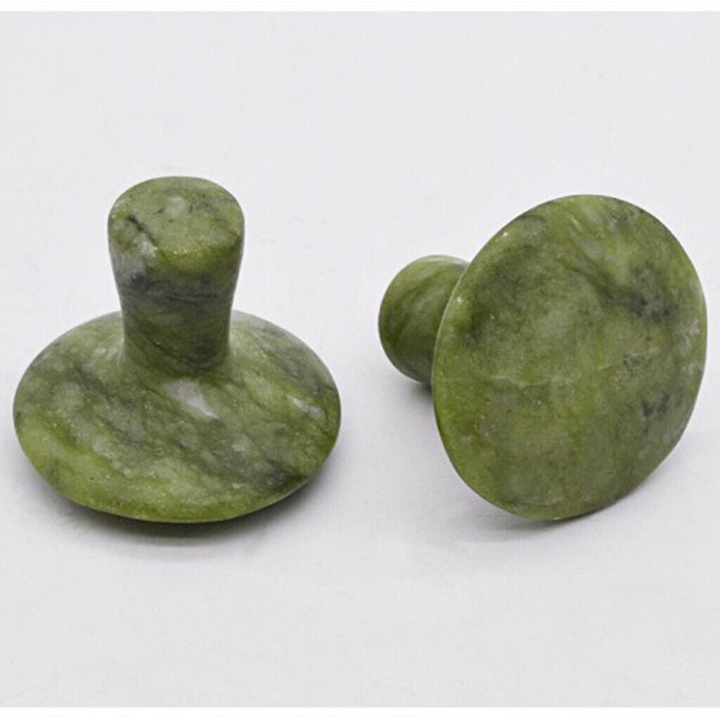 3 Pieces Massage Stone Mushroom Shape Jade Facial Guasha Scraping Tools Set