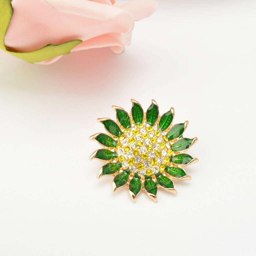 Unique Sun Flower Brooch Pin Jewelry Accessories Multi-color Women Gift