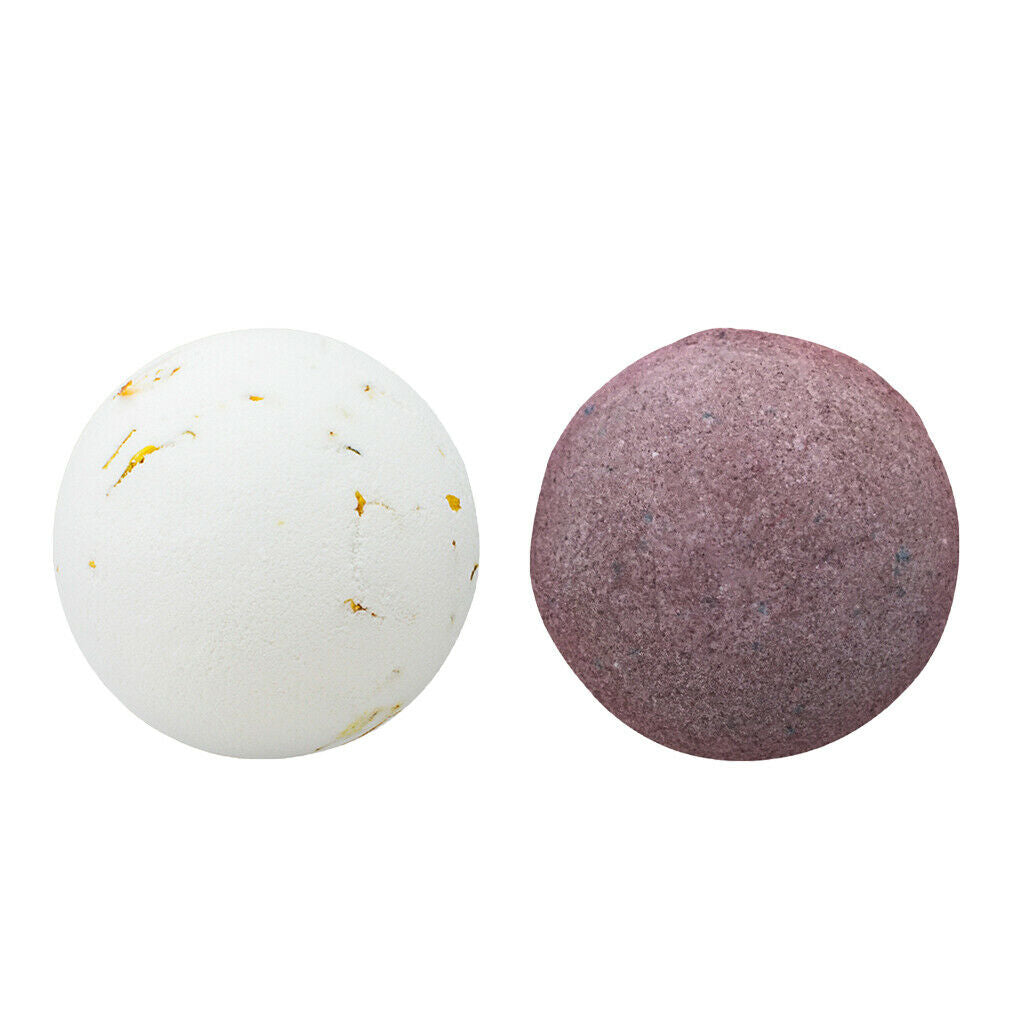 2Pcs Natural Essential Oils Bath Ball Scented Bath Salt for Bubble Spa Bath