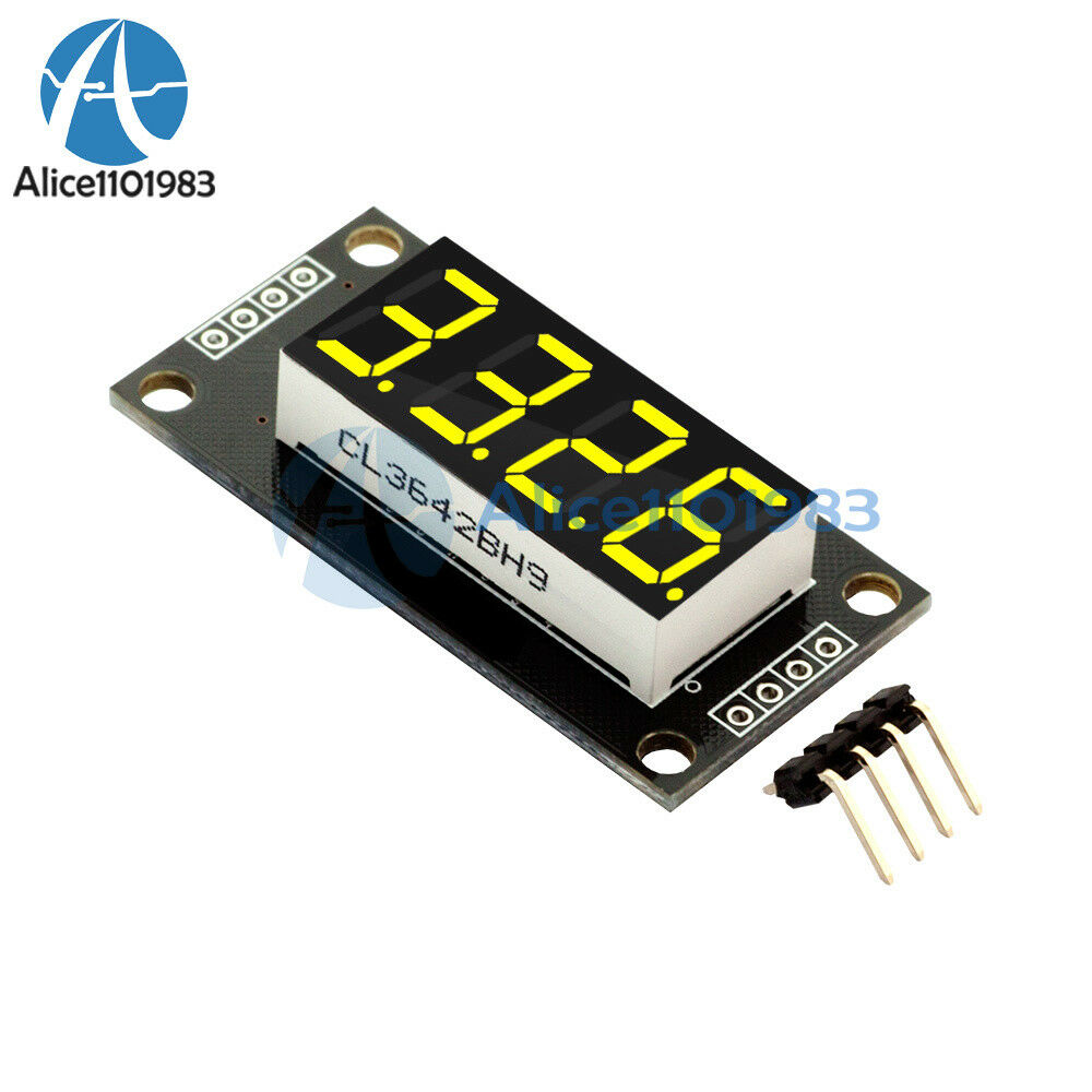 0.36" TM1637 7-Segment 4digit Tube LED Yellow Digital Display Module For Arduino