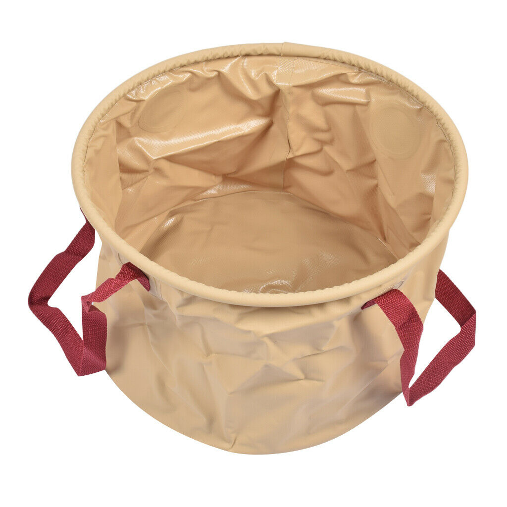 Folding Water Bucket Outdoor Water Storage Barrel Brush Clean Pail Tank 10 L