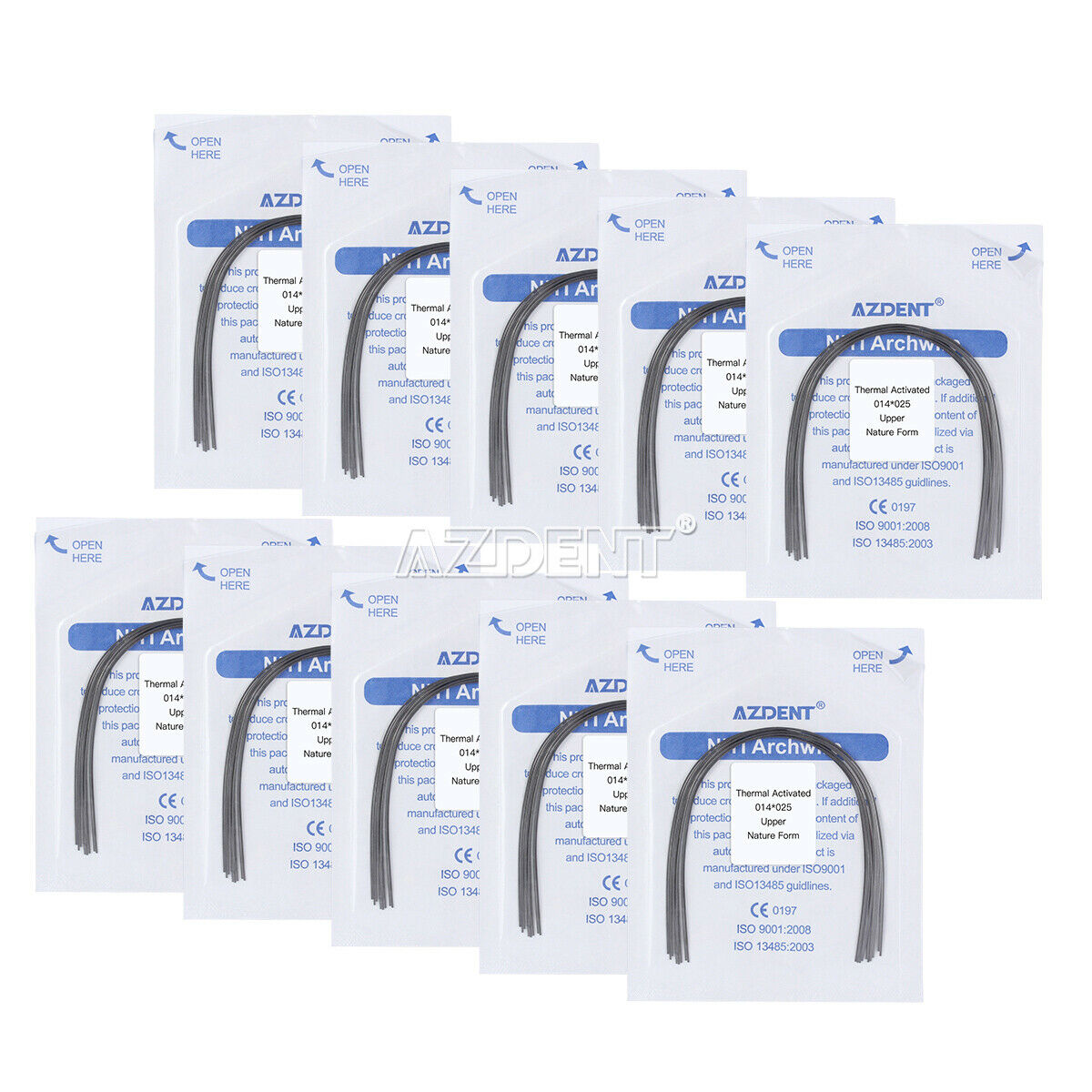 50Packs Dental Orthodontic Heat Thermal Activated Natural Rectangular Arch Wires
