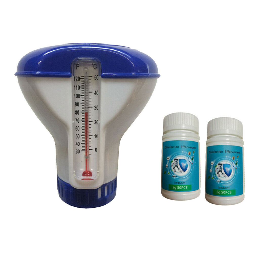 Durable Chlorine Automatic Dispenser Feeder Floater 5" + 100Pcs Tablets