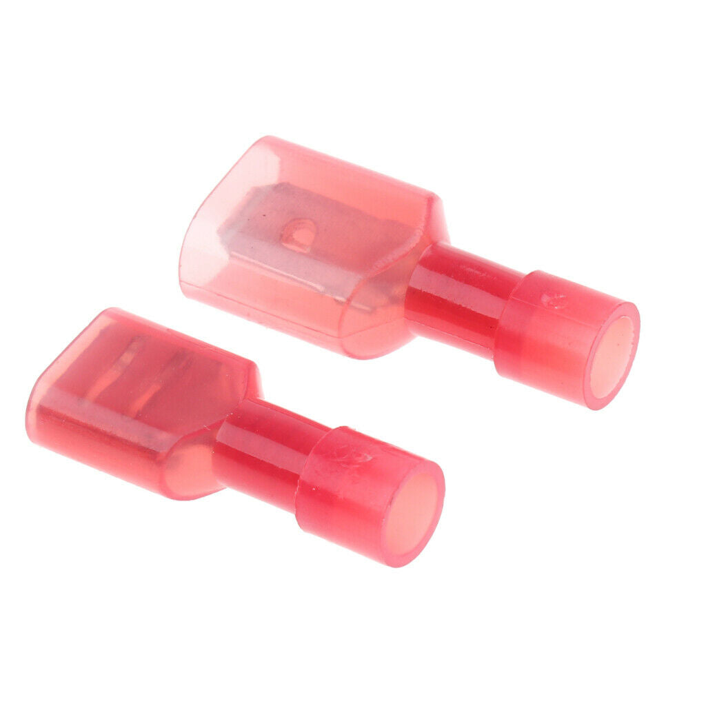 100 Pieces 22-16 Gauge Nylon Fully Insulated Male Female Spade Terminals Kit