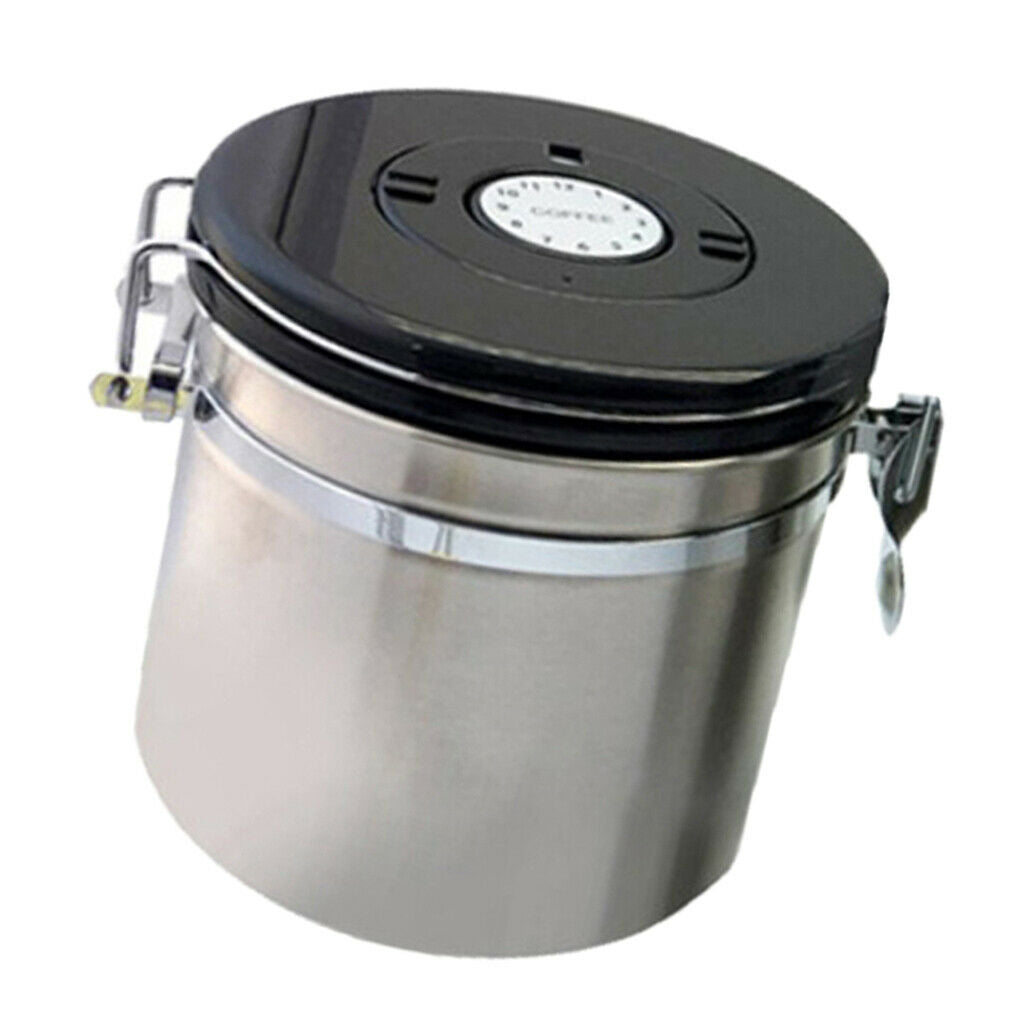 Airtight Coffee Canister, Stainless Steel Coffee Container with Co2 Vent