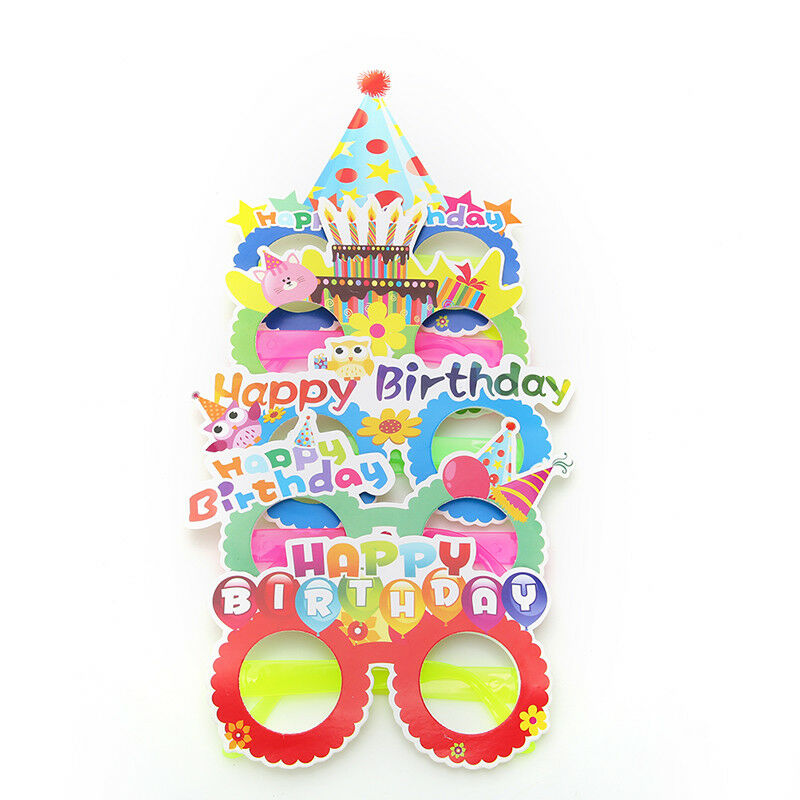 1pcs Cartoon funny party paper glasses happy birthday theme party supplie.l8