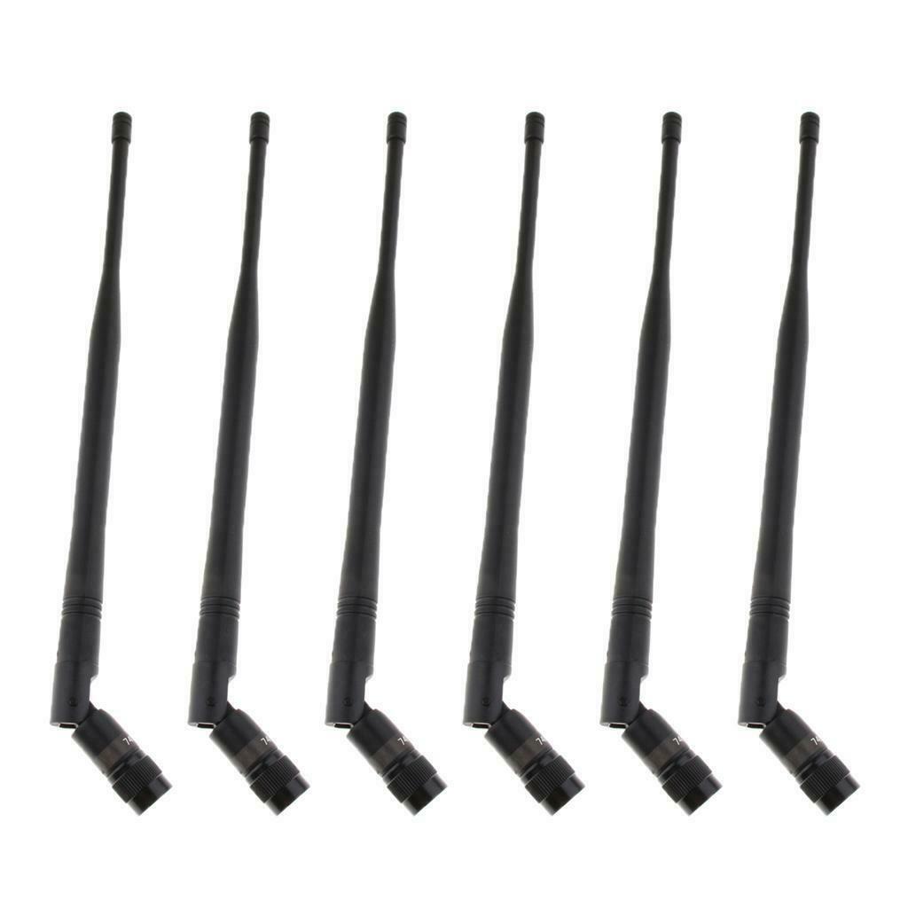 Plastic TNC/BNC UHF Microphone Antenna Connector Signal Line, Pack of 6, Without
