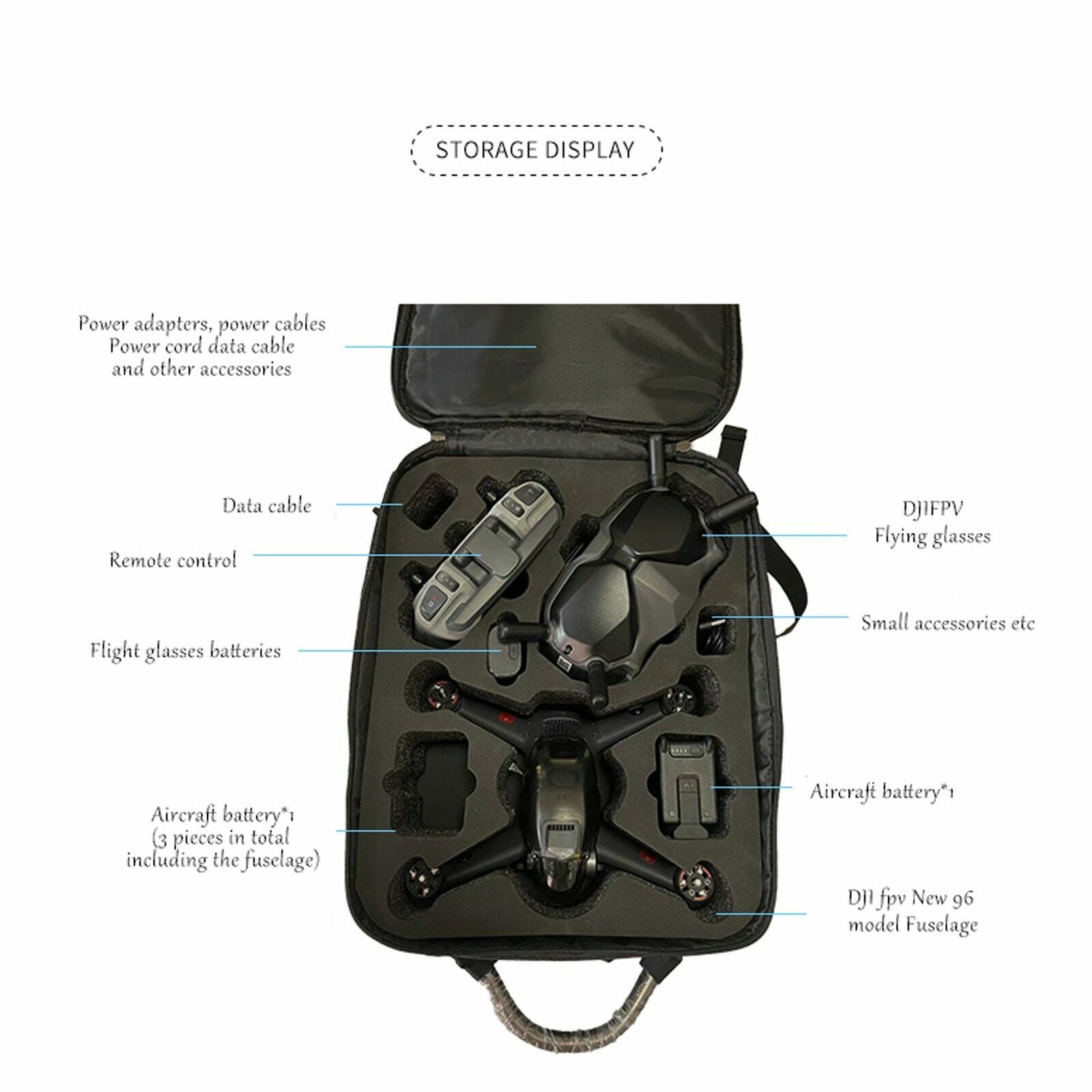 Backpack Waterproof Shoulder Carrying Bag For Dji FPV Combo Drone Portable
