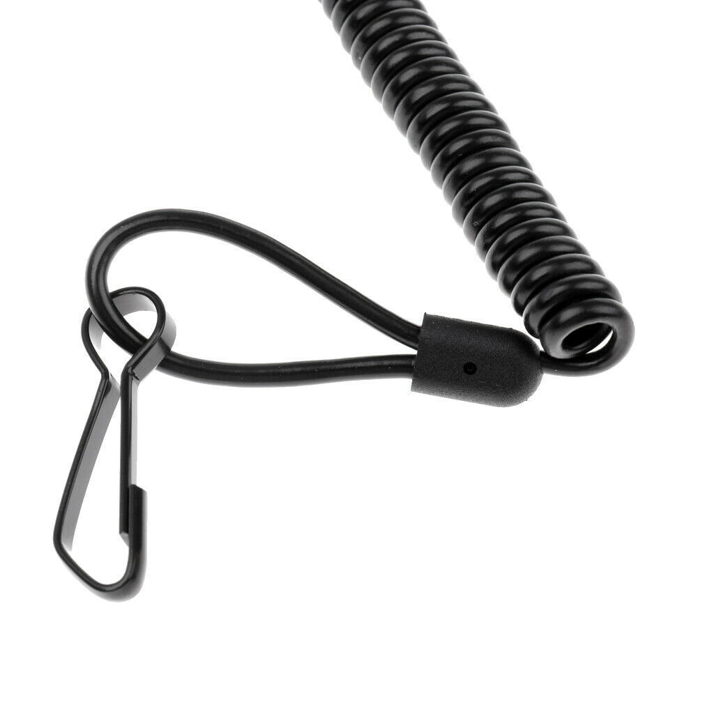Boating Fishing Plier Lanyard Coiled Tether Retractable Steel Coil Lanyard