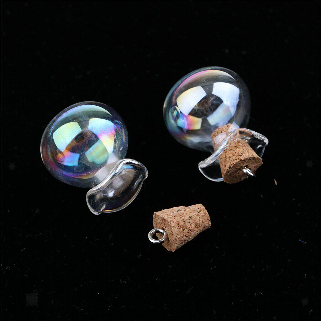 Pack of 20pcs Mini Glass Bottles Jars Vials with Cork Stopper Wishing Bottles
