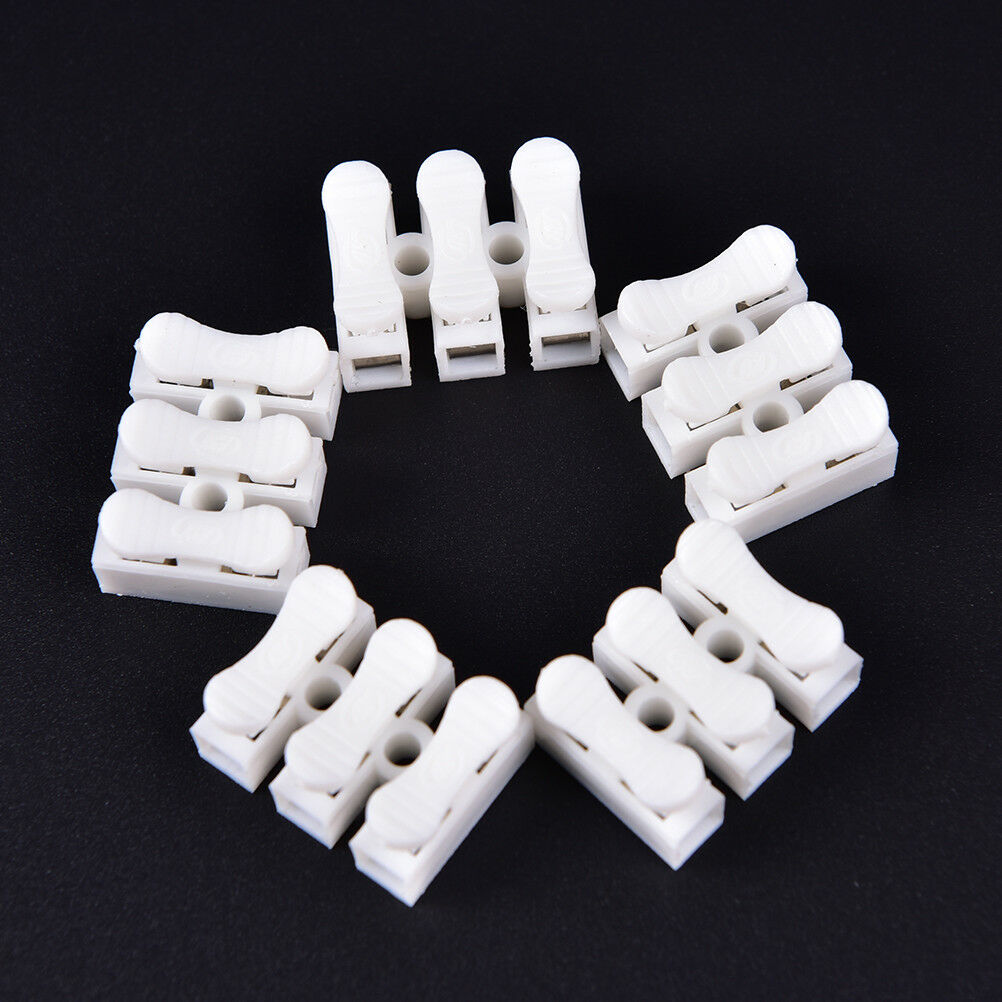 20x Self Locking mini 3Pin Cable Connectors Quick Splice Lock Wire Terminal  SJ