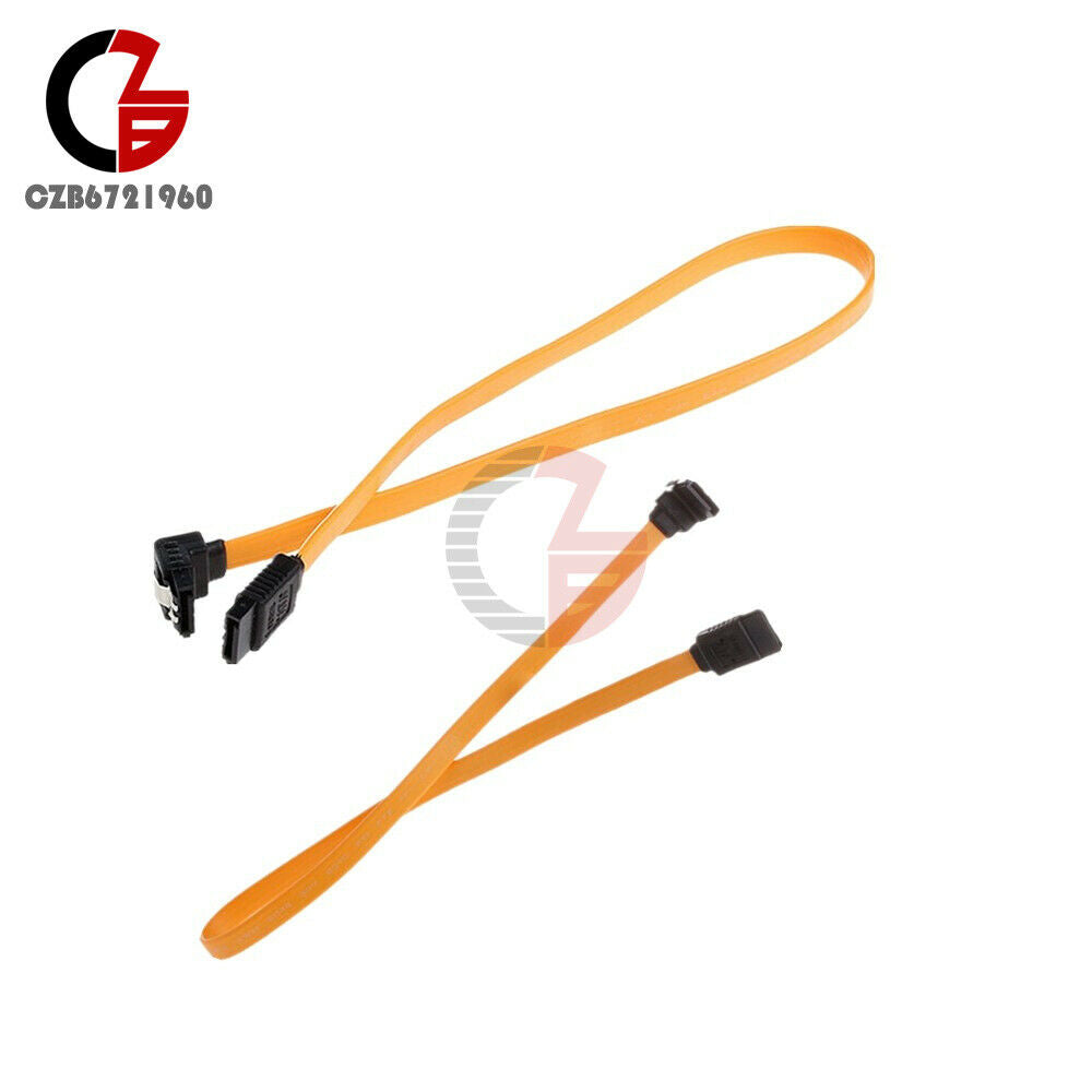 2PCS 45cm Serial SATA RAID DATA HDD Hard Signal Drive Cable Straight-Right Angle
