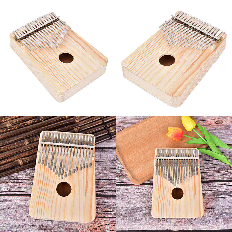 17 Keys Kalimba African Solid Pine Wood Thumb Piano Finger Percussion DIY  KBDA