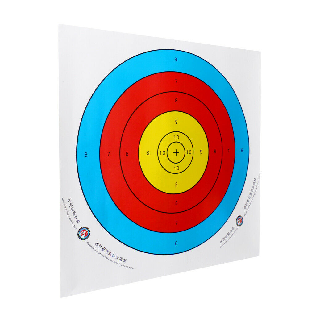 43 x 43cm Archery Target Sheet / Target Paper for Professional Bow Arrow Hunting