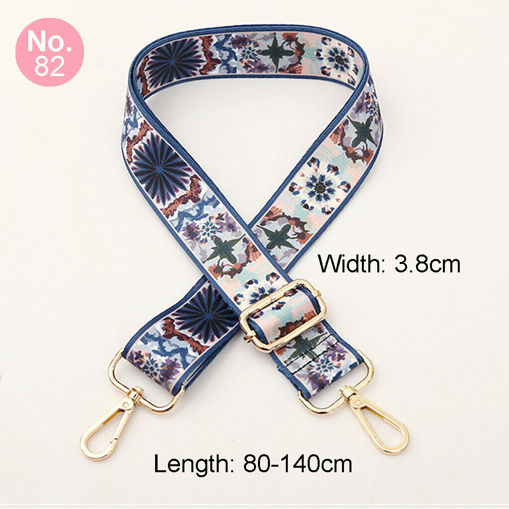 2Pcs Colorful Canvas Bag Strap Replacement Bag Adjustable Belt DIY 140cm