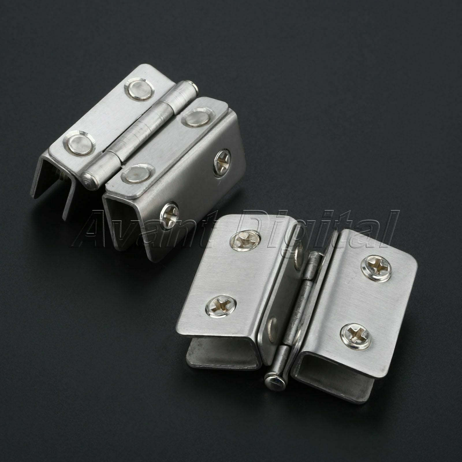 Adjustable Bathroom Glass Door Clamp Hinge Hardware Wine Display Cabinet Hinges