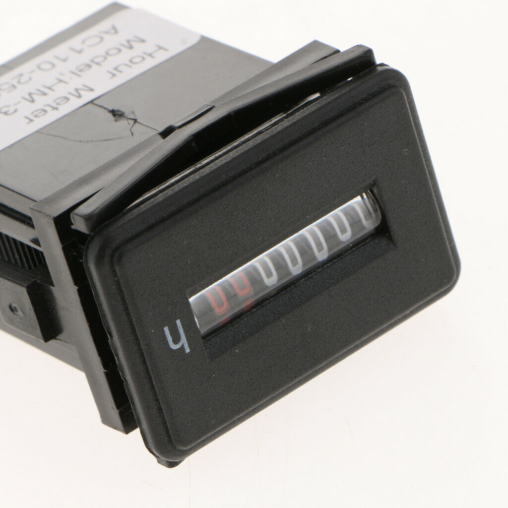 AC110-250V Hour Meter Timer Boat Outboard Inboard Marine Lawn Tractor