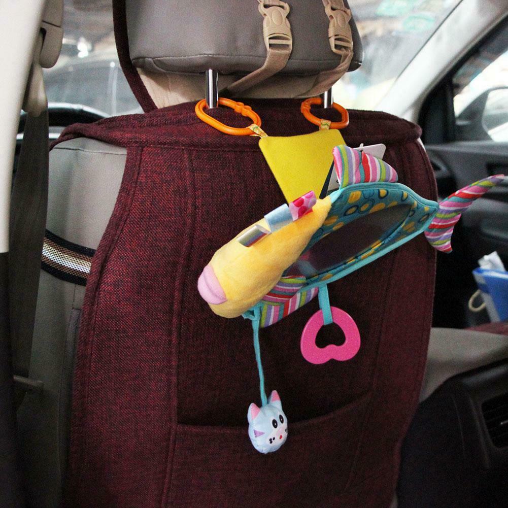 Adjustable Baby Car Back Seat Mirror Kids Fish Plush Safety View Monitor @
