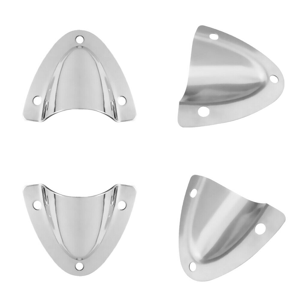 4pieces 316 Stainless Steel Large Clam Shell Vent Wire Cable Cover For Boat