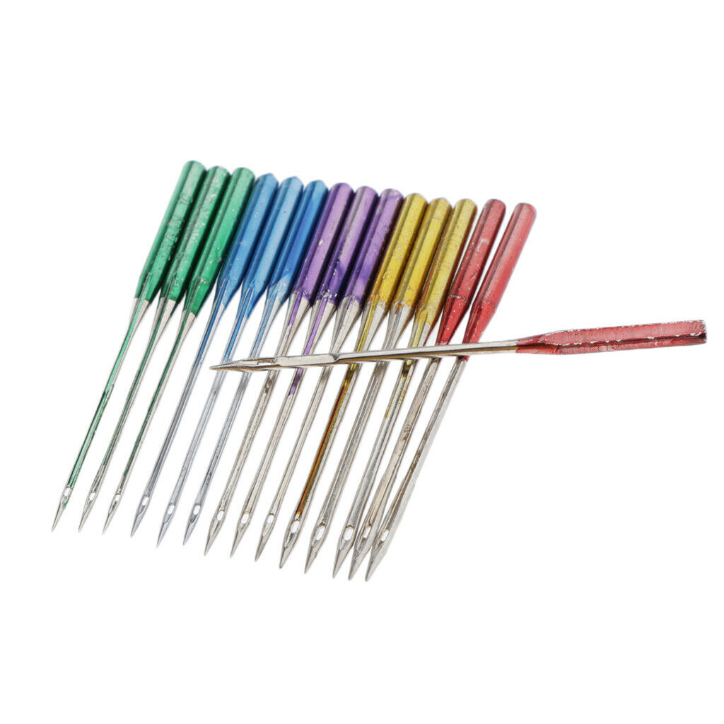 15x Regular Point Household Sewing Machine Needle Assorted Sizes Accessories