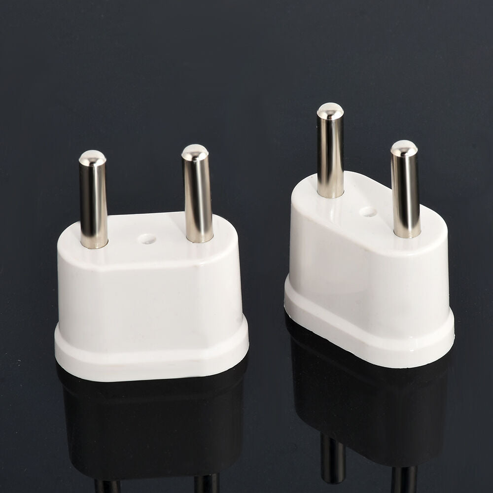 2X Travel Charger Wall AC Power Plug Adapter Converter US USA to EU Europe White