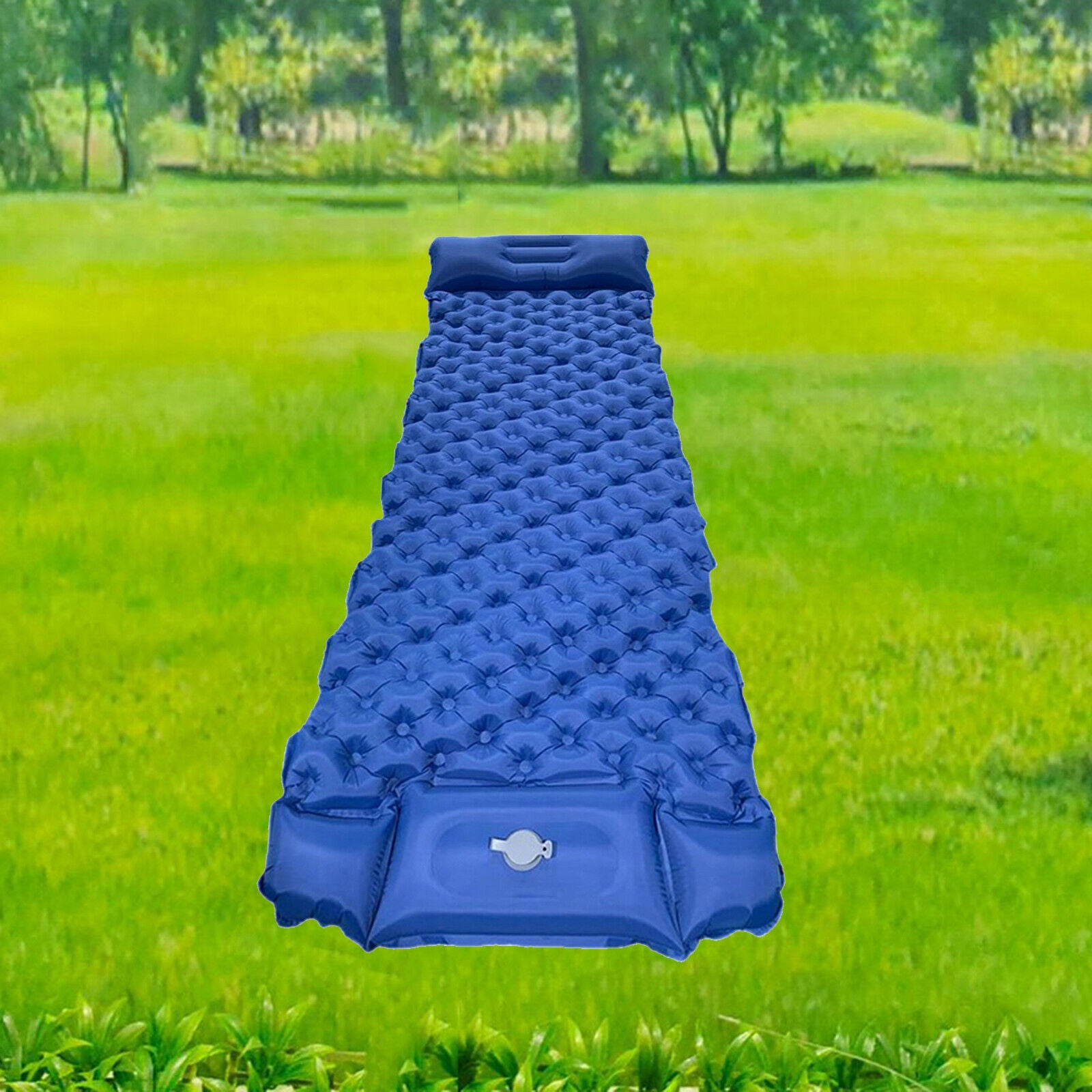 Self Inflating Camping Pad with Pillow Folding Sleeping Mat Outdoor Travel