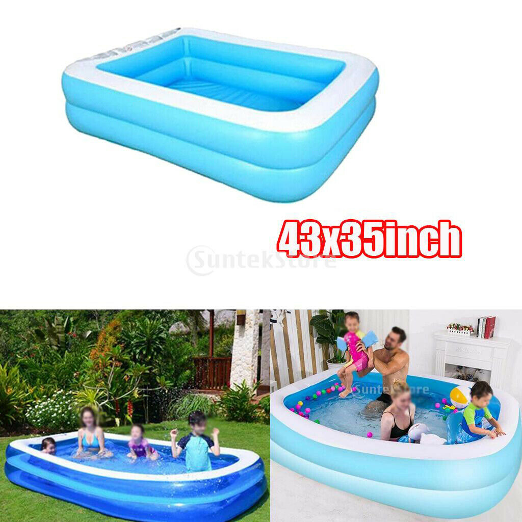 43x35" Inflated Swimming Pool Paddling Pools for Kid Family Bathtub Garden