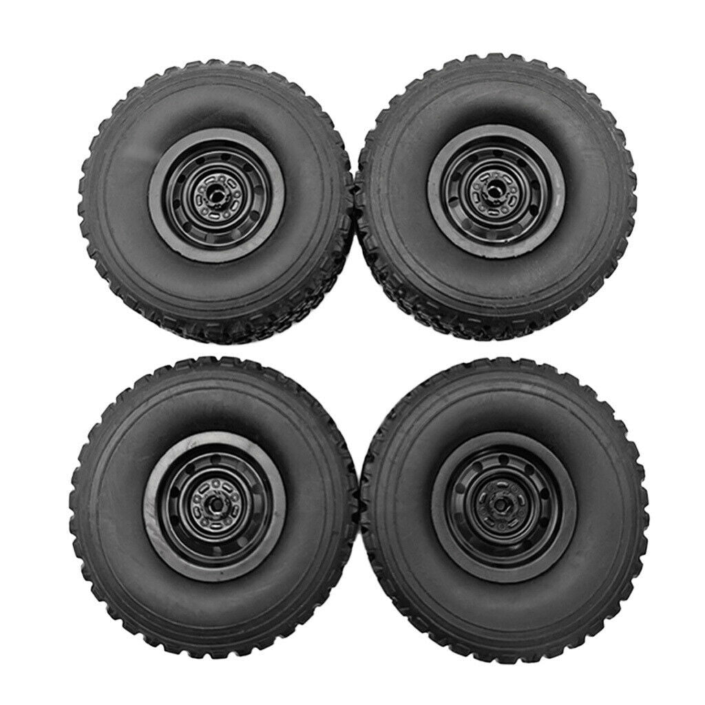 16x RC Tire Black for WPL B14 B14K B24K C14 C24 C24K B36 B36K Spare Parts