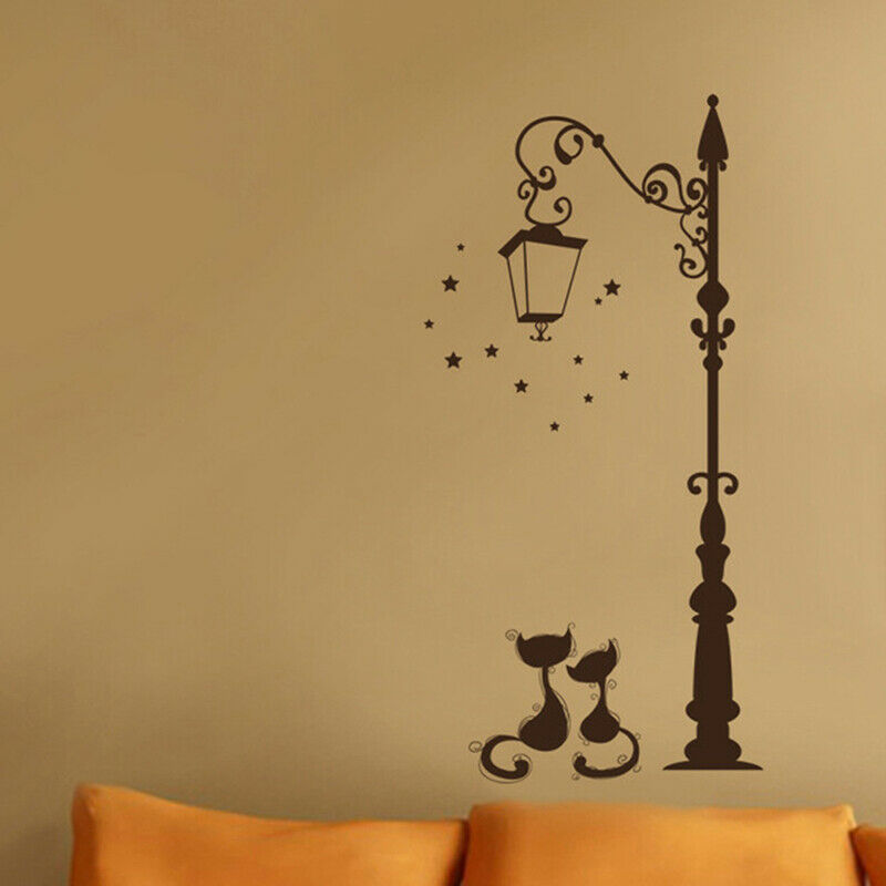 Cute Cat Fashion Wall Stickers Funny Cat Living Room Decor Tv Wall Dec.l8