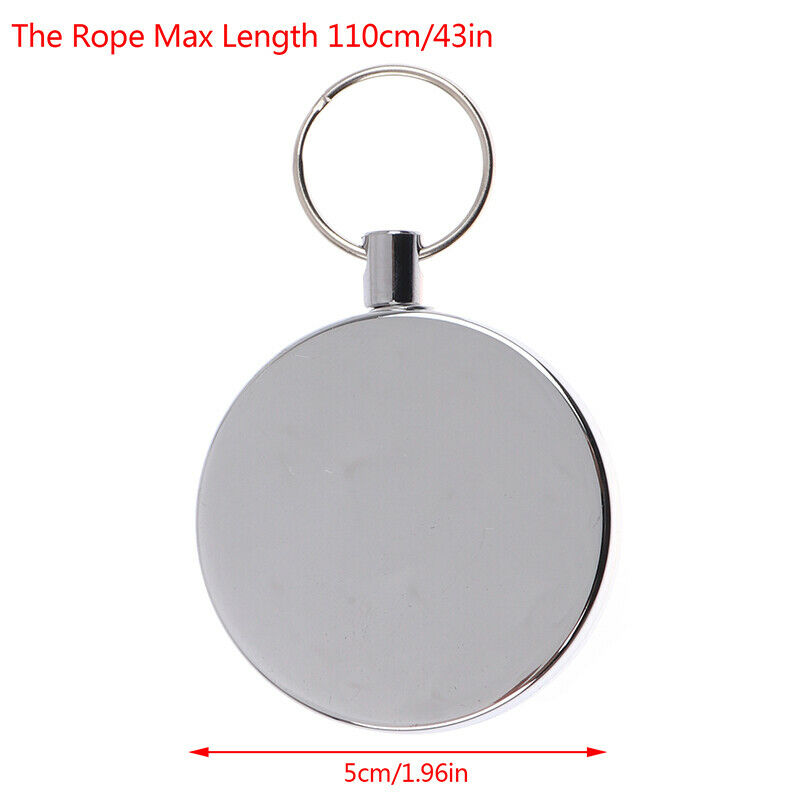 Retractable Pull Key Ring ID Badge Lanyard Name Tag Card Holder Belt ClipY1
