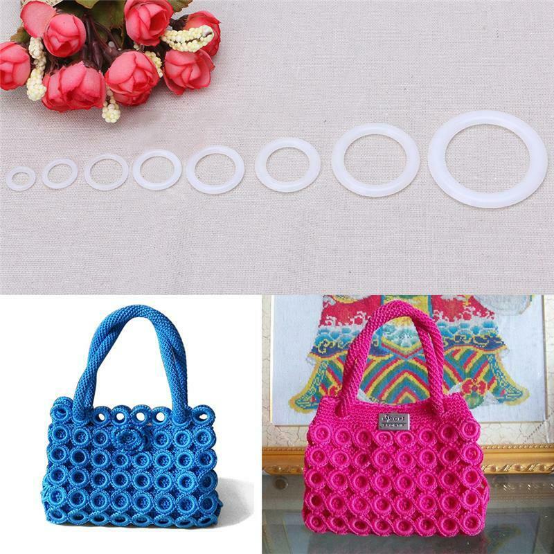 DIY Crochet Ring Circle Hook Plastic Craft Tool Accessory for Handbag Car Seat