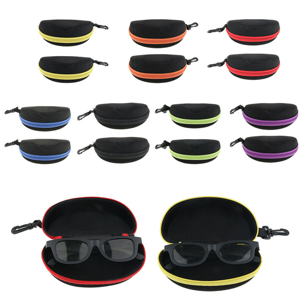Pack of 4, Hard EVA Sunglasses Cases Containers Boxes, Protective Cases for