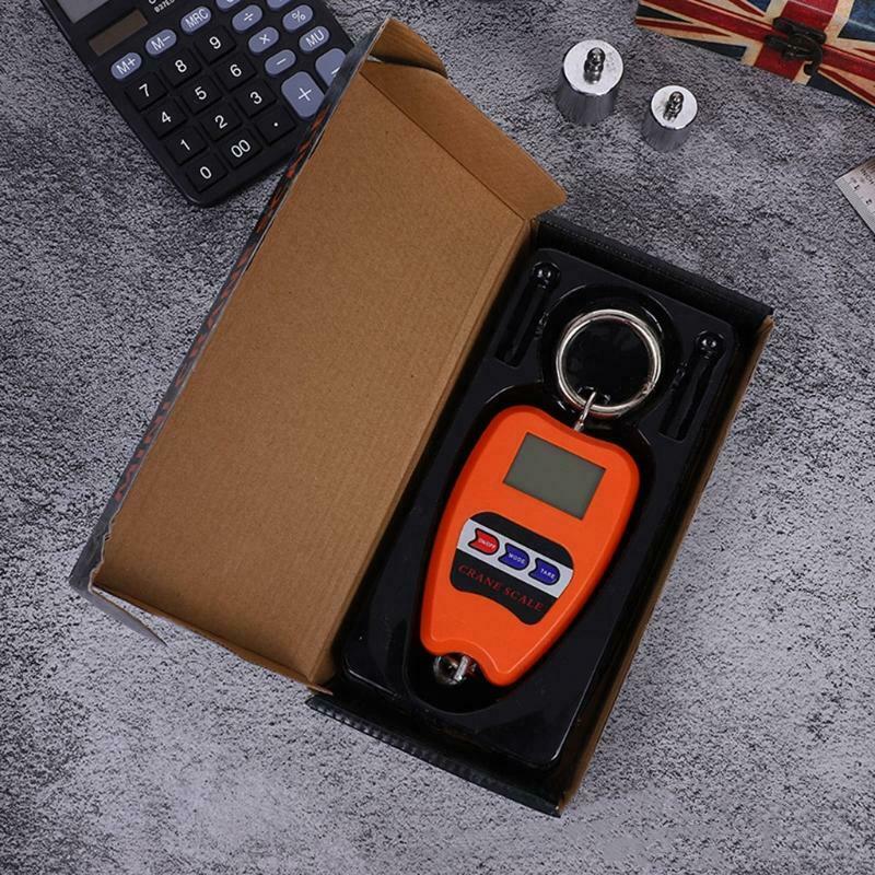 Digital Hanging Scale Handheld 200Kg Mini Crane Scale w/ Hooks for Farm Hunting