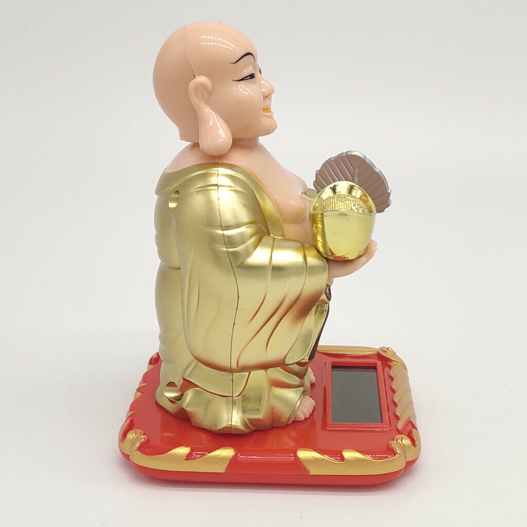 Solar Powered Fortune Buddha With Shaking The Main Gift For The