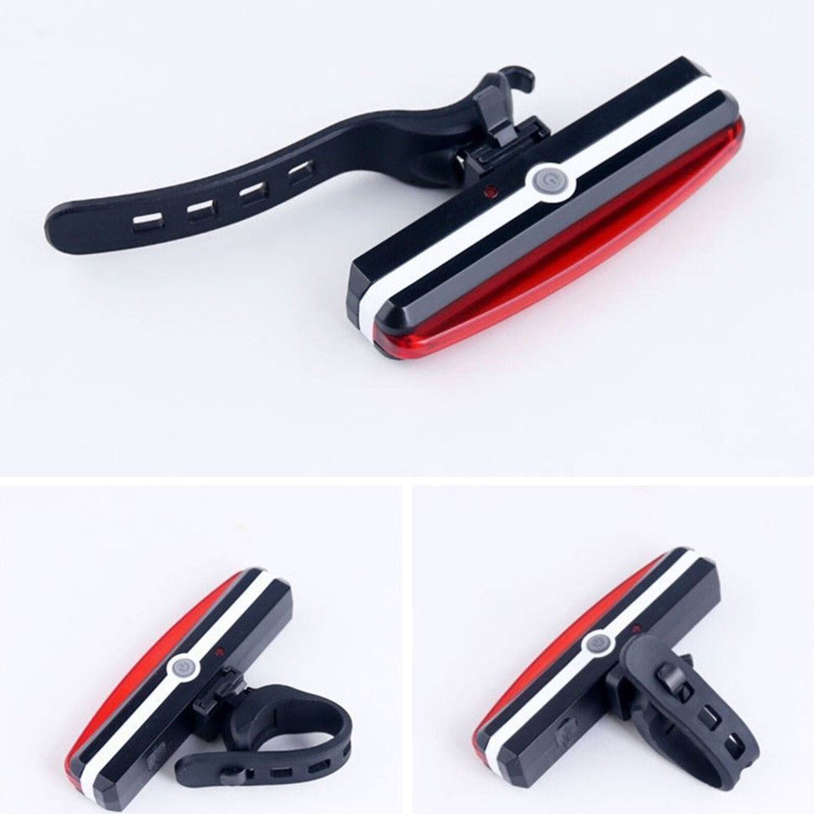 LED Bicycle Bike Cycling Front Rear Tail Light USB Rechargeable 6 Modes Lamp