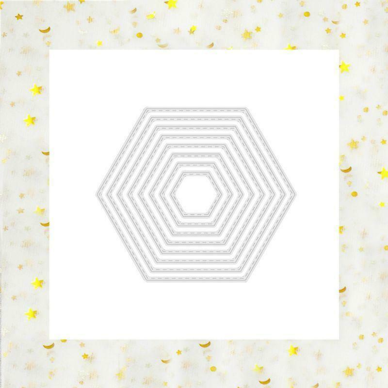 Hexagon Background Dies Craft Die Metal Cutting Dies Cut For DIY Paper Card