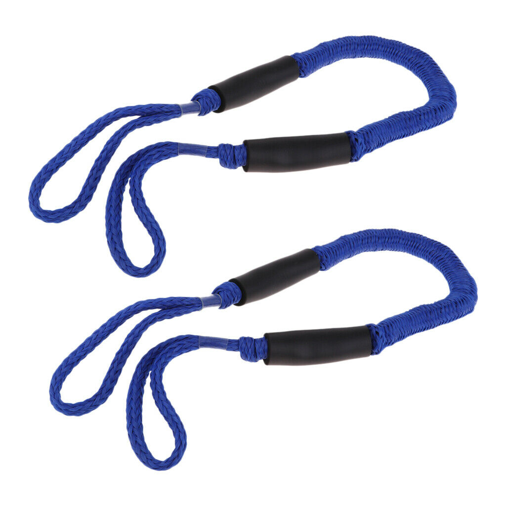2pcs Strength 5ft Marine Boat Surfboard Bungee Dock Line Mooring Cord Tie