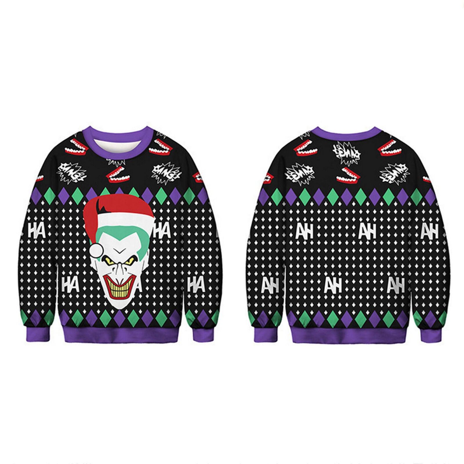 Ugly Christmas Xmas Women Men Sweatshirt Sweater Pullover Blouse Top
