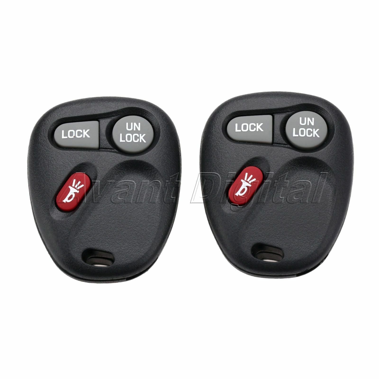 2Pcs Remote Key KOBUT1BT 315MHz 3 Buttons Fit For 1999 2000 2001 GMC Suburban