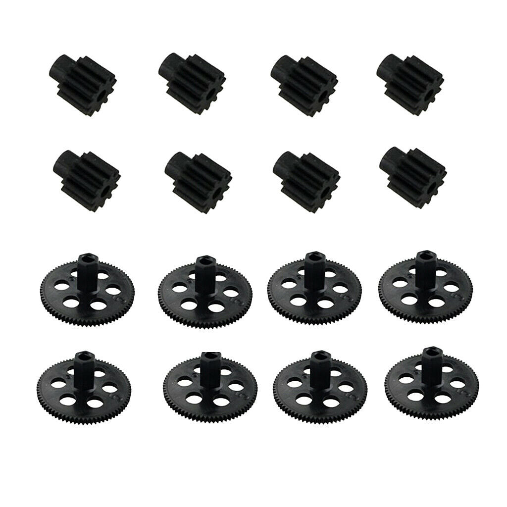 16 pieces metal spare part gear for XS809 XS809HC XS809HW, black