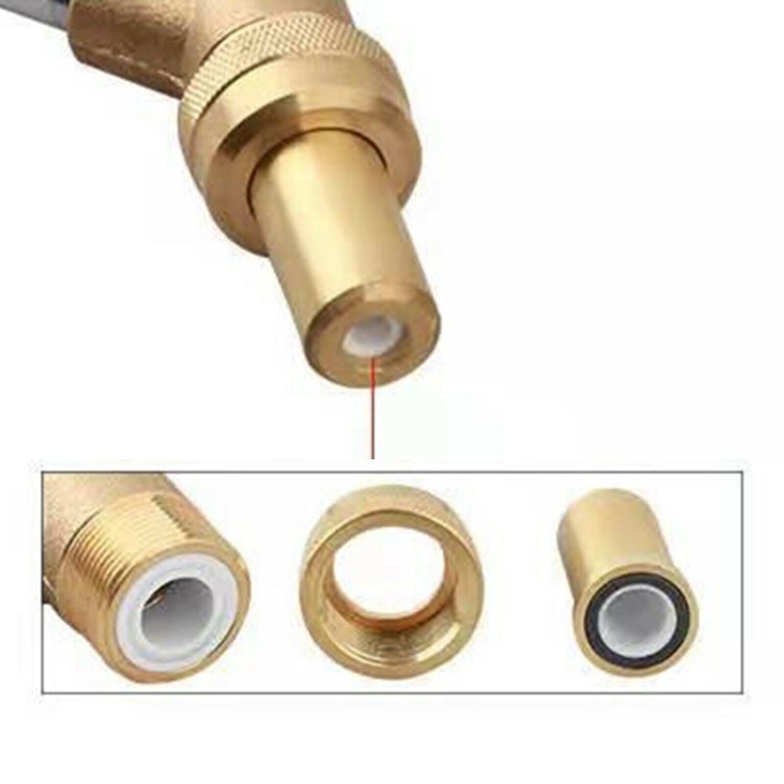 Stainless Steel Hose Pipe Joint Connectors for High Pressure Washer 1/4 21CM