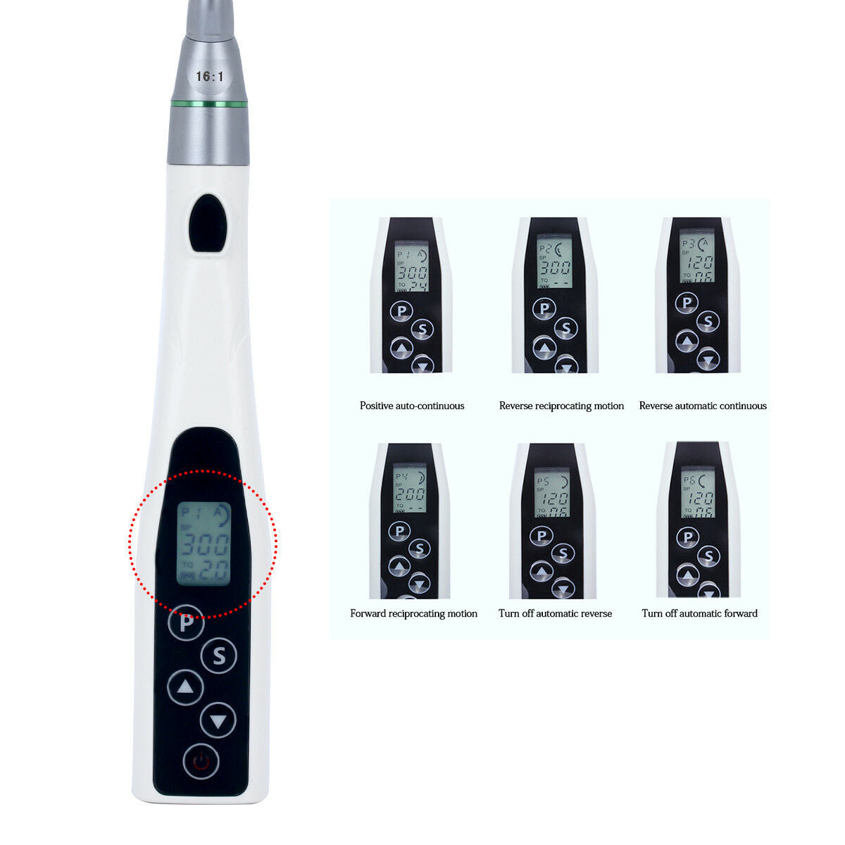 Dental Wireless 16:1 Reduction Mini Endo Motor Endodontic Contra Angle T-FINE-IP