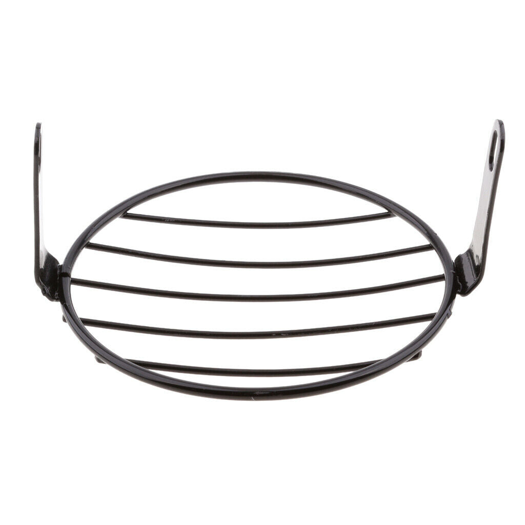 6.7" Retro Black Motorcycle Headlight Grill Bezel Cover Headlight Bezel