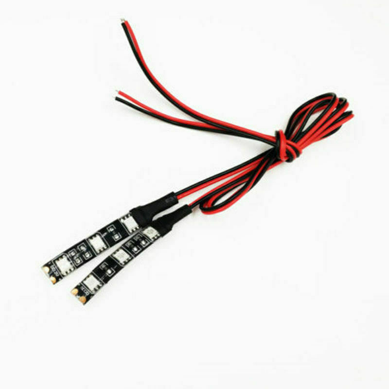 2PC 3-SMD White LED Strip Light For Cup Holder Gauge Cluster Glove Box Foot Area