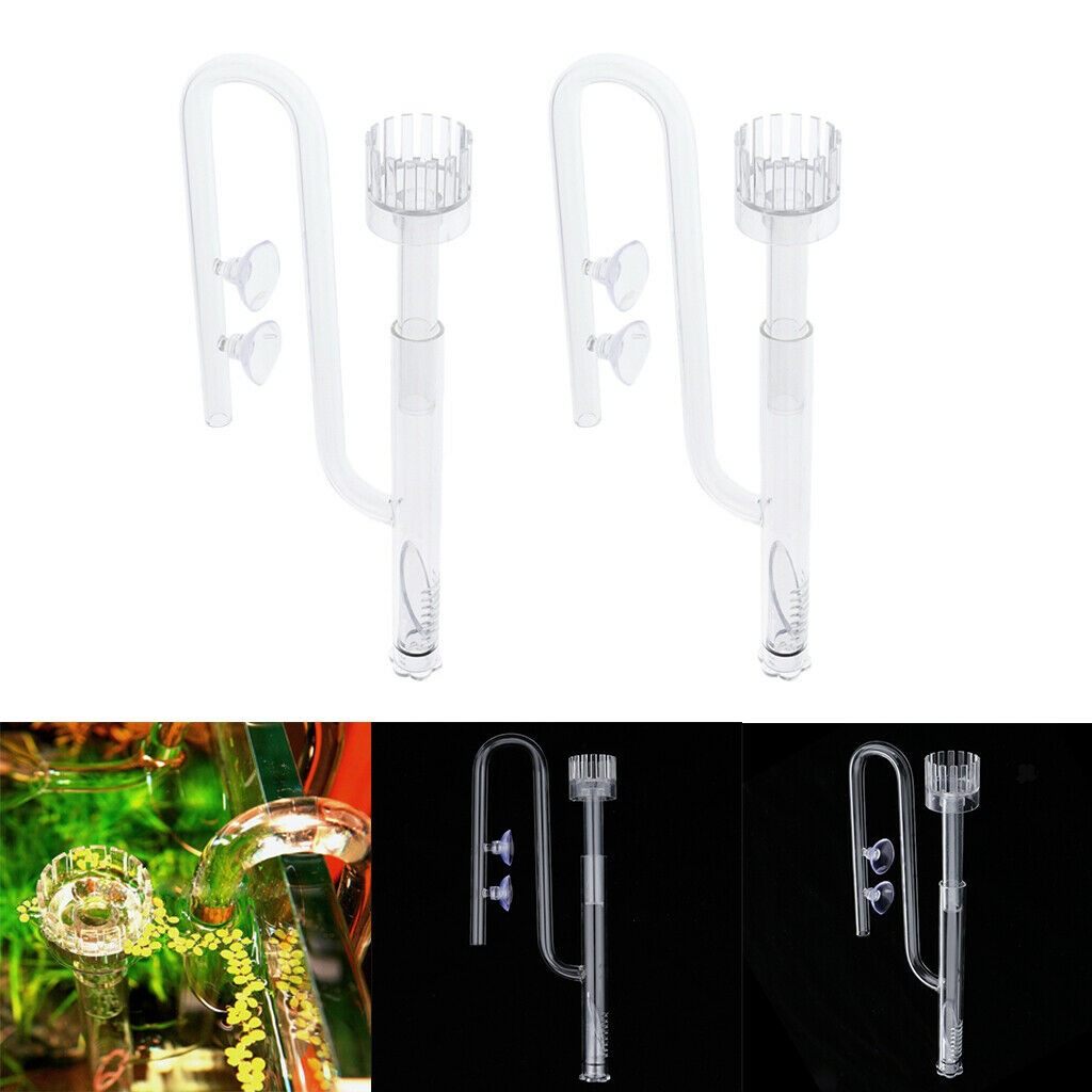 2pcs Aquarium Surface Skimmer Inflow Pipe Surface Skimmer Water Filter Pipe