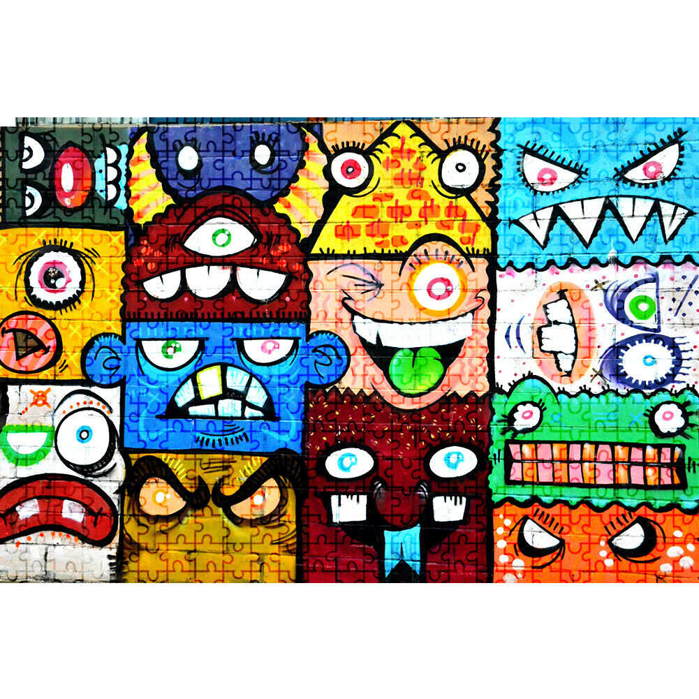 1000pcs DIY Jigsaw Paper Puzzle Graffiti Picture Toys Room Decoration Gifts @
