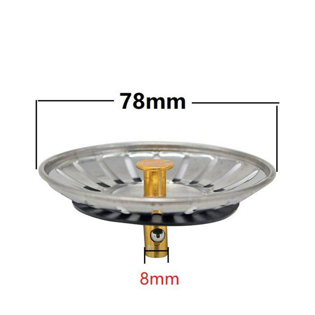 4PCs Kitchen Sink Strainer Anti-Clogging Perforated Basket Drains Sieve
